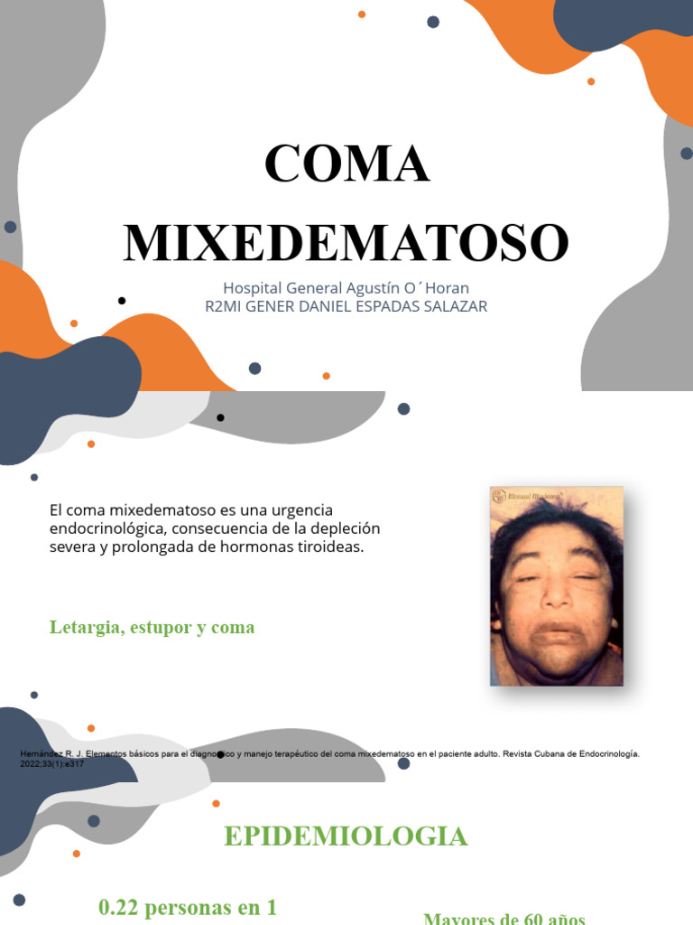 Coma Mixedematoso: Diagnóstico y Tratamiento | PDF | Tiroides ...