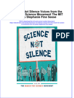 Ebook Science Not Silence Voices From The March For Science Movement The Mit Press Stephanie Fine Sasse Online PDF All Chapter