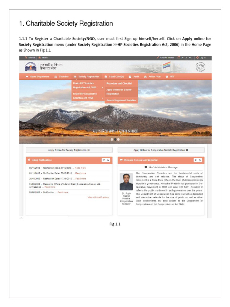 Charitable Society Registration Guide | PDF | Button (Computing) | Menu ...