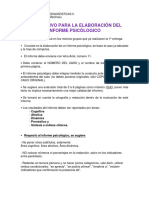 Instructivo y Pauta Informe Psicológico - 2021