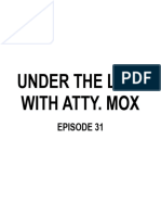 Under The Law Episode 31 by Atty Mox