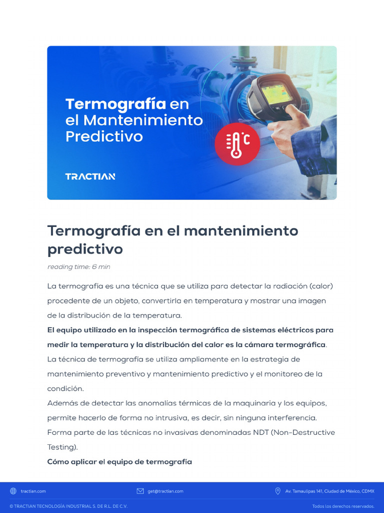 Termografía En El Mantenimiento Predictivo Pdf