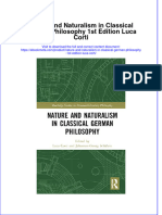 Ebook Nature and Naturalism in Classical German Philosophy 1St Edition Luca Corti Online PDF All Chapter
