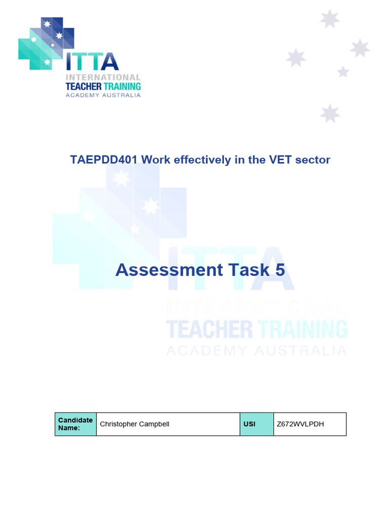TAEPDD401 VET Sector Resource Guide | PDF | Apprenticeship | Vocational ...