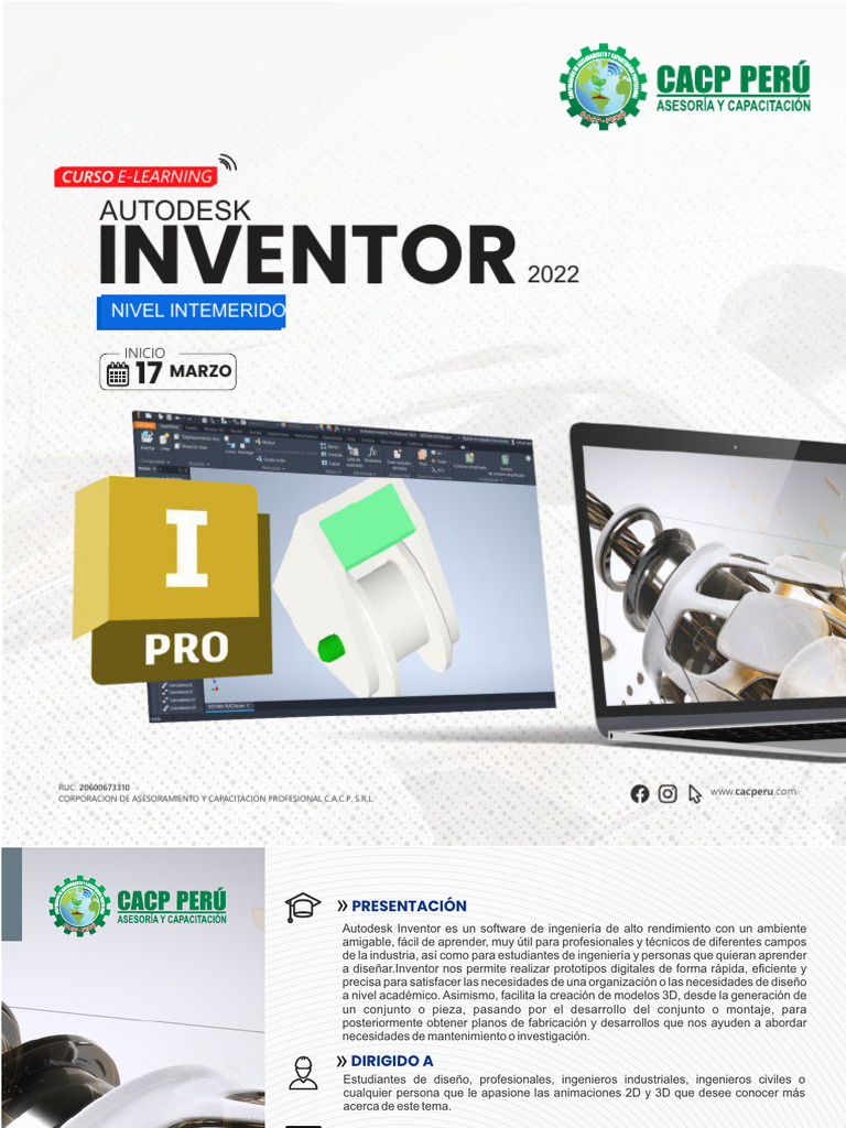 Experto en autodesk inventor 2022 nivel intermedio descargar gratis
