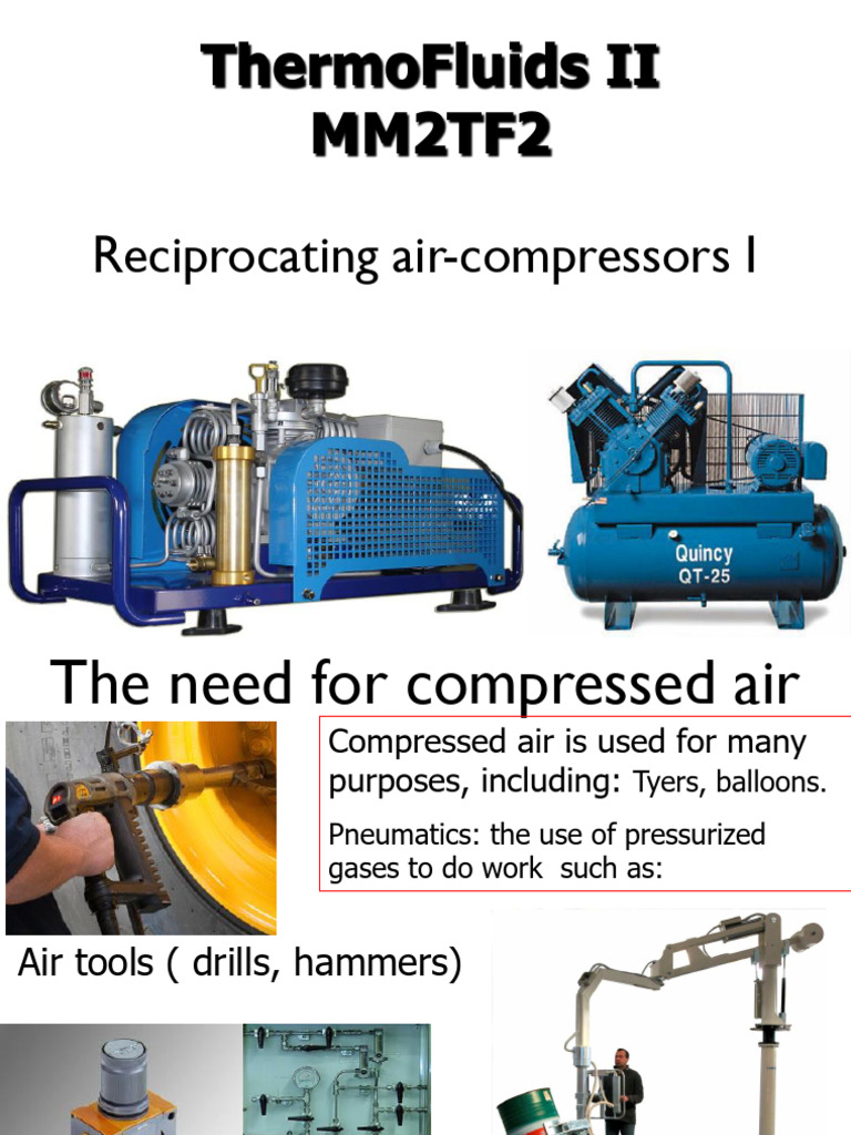 12 - Reciprocating Air Compressors | PDF | Engines | Applied And ...