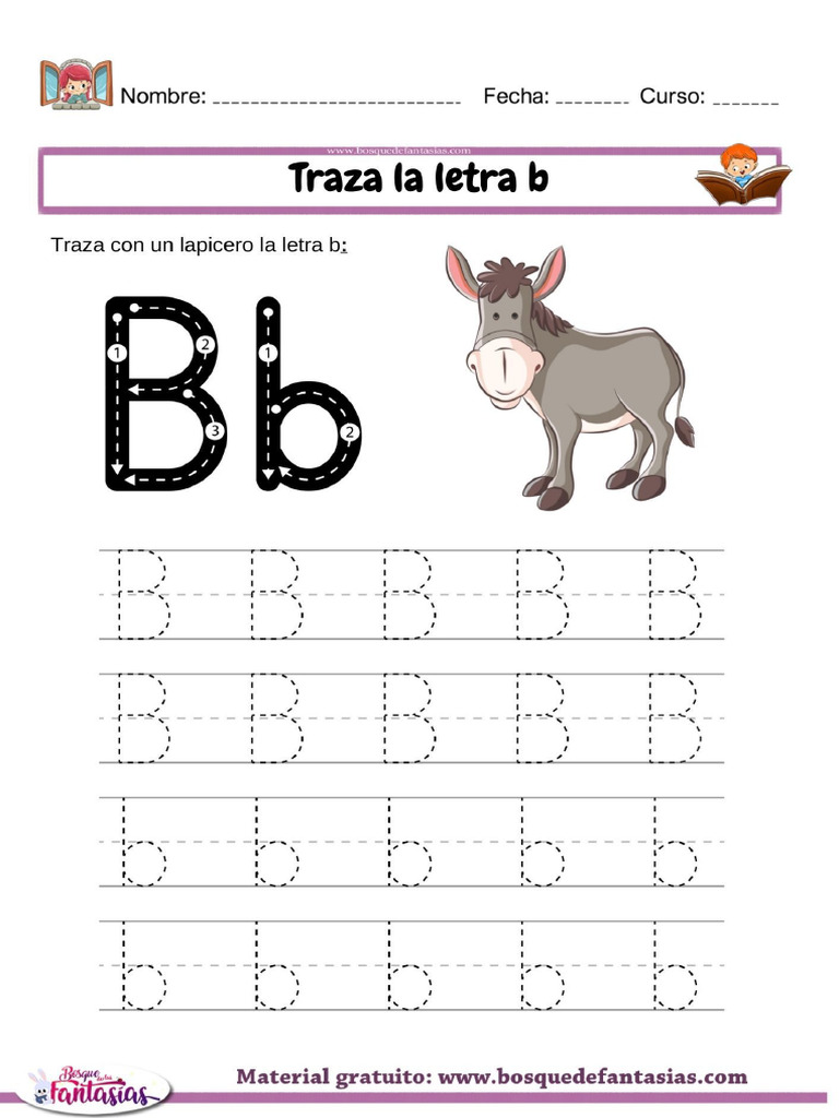 Ejercicios de Palabras Con La Letra B | PDF
