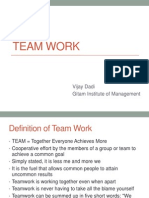 Team Work: Vijay Dadi Gitam Institute of Management