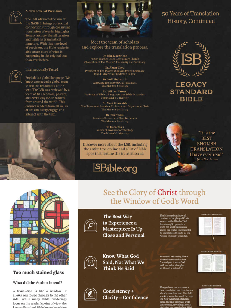 LSB Info TrifoldBrochure Download 9.14.23 | PDF | Bible | Translations