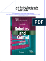 Ebook Robotics and Control Fundamental Algorithms in Matlab 1St Edition Peter Corke Online PDF All Chapter