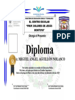 Diploma Dolores de Jesús Montoya