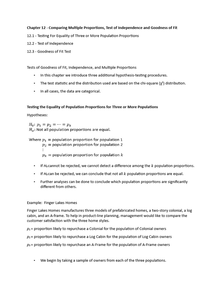 Chi-Square Tests for Home Data | PDF | Chi Squared Test | Statistical ...