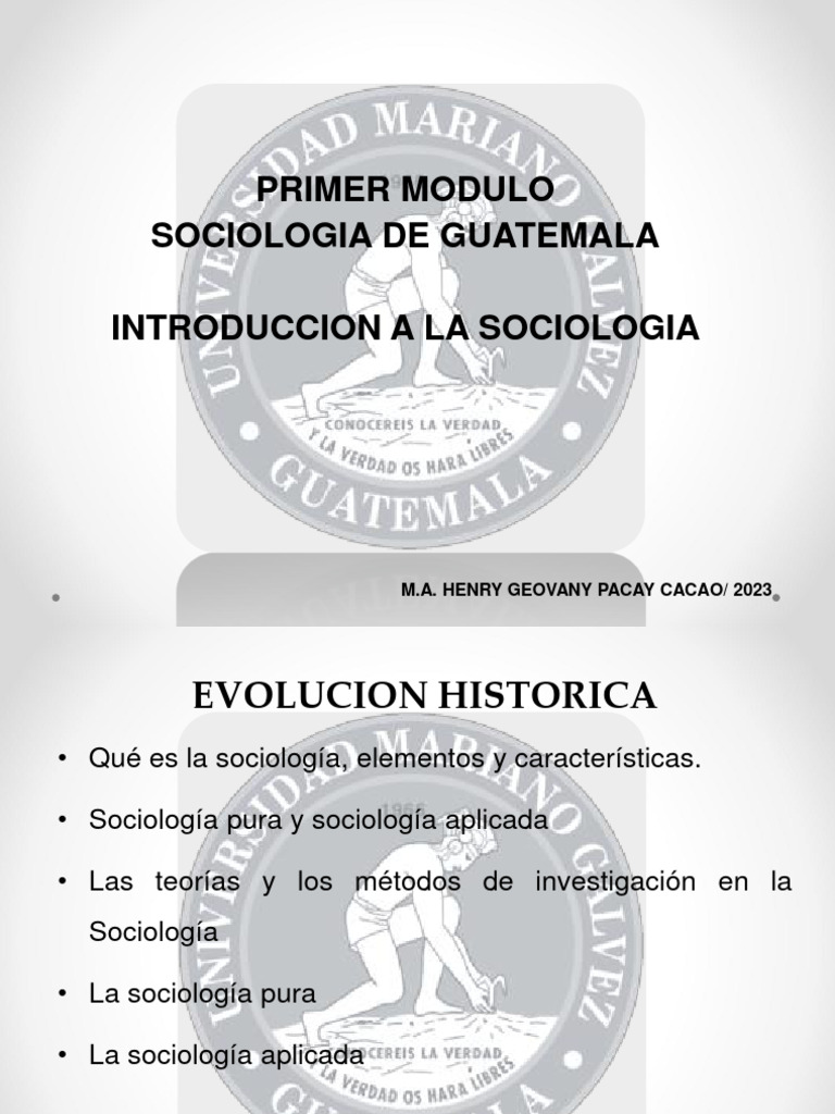 Introducción a la Sociología en Guatemala | PDF | Sociología | Teoría