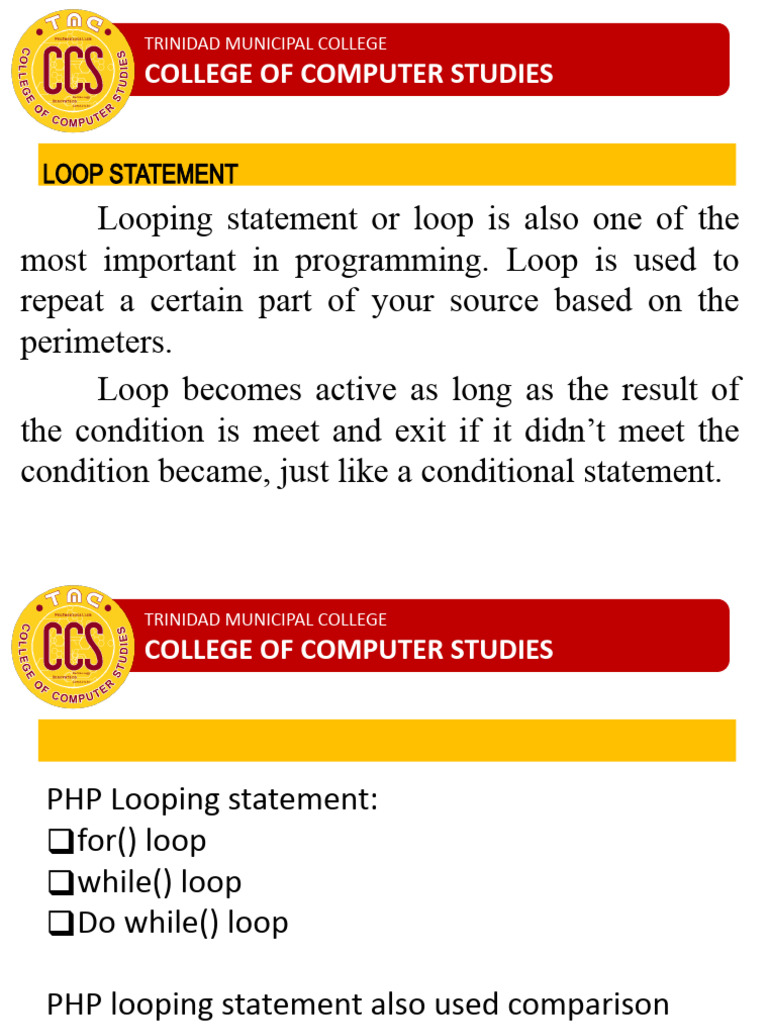 php-loop-statement | PDF | Control Flow | Php