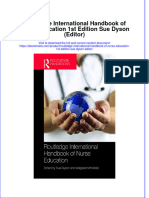 Ebook Routledge International Handbook of Nurse Education 1St Edition Sue Dyson Editor Online PDF All Chapter
