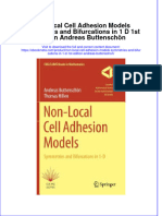 Ebook Non Local Cell Adhesion Models Symmetries and Bifurcations in 1 D 1St Edition Andreas Buttenschon Online PDF All Chapter