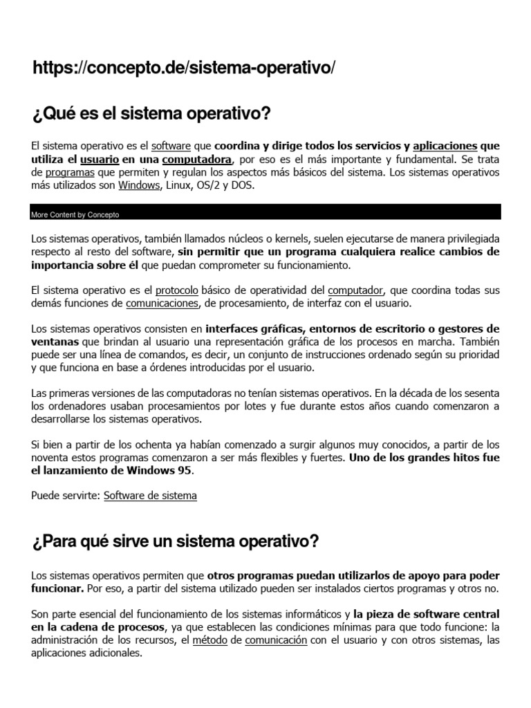 Sistema Operativo 1er - Sesn - TCPT | PDF | Sistema operativo ...