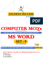 MS Word Set-9 Computer MCQ Part-20