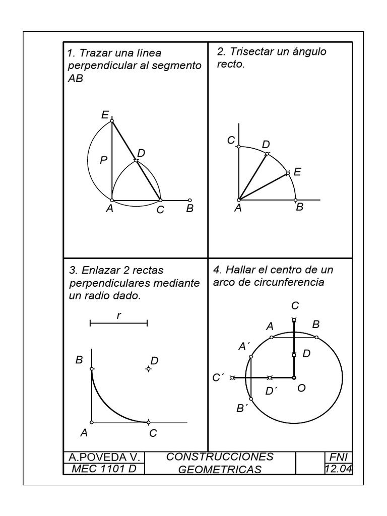 Construcciones Geométricas Esenciales | PDF