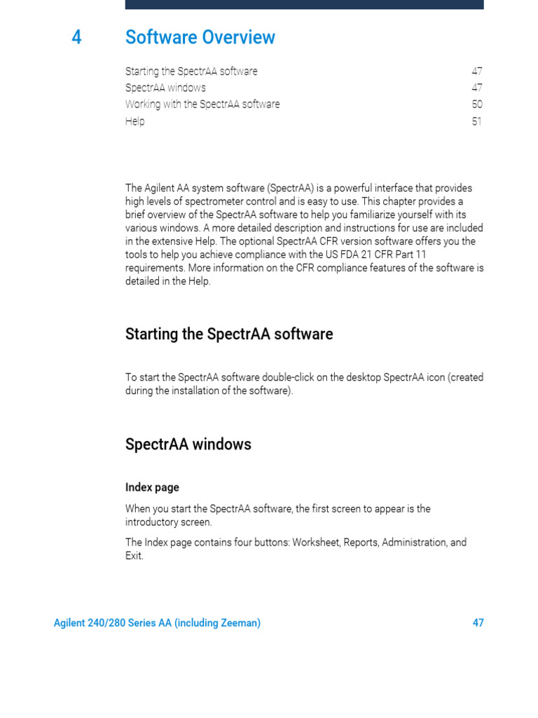 SpectrAA Software Overview for AA Systems | PDF | Menu (Computing ...
