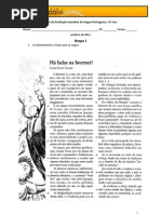 Teste de Avaliação Sumativa de Língua Portuguesa 8º3