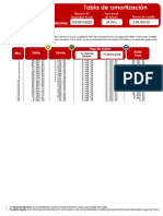 Tabla de Amortización