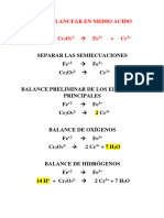 Balance de Ecuaciones Redox Medio Acido y Basico