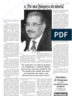 Danilo Medina: ¡Por Una Quisqueya Sin Miseria!: Periódico El Progreso