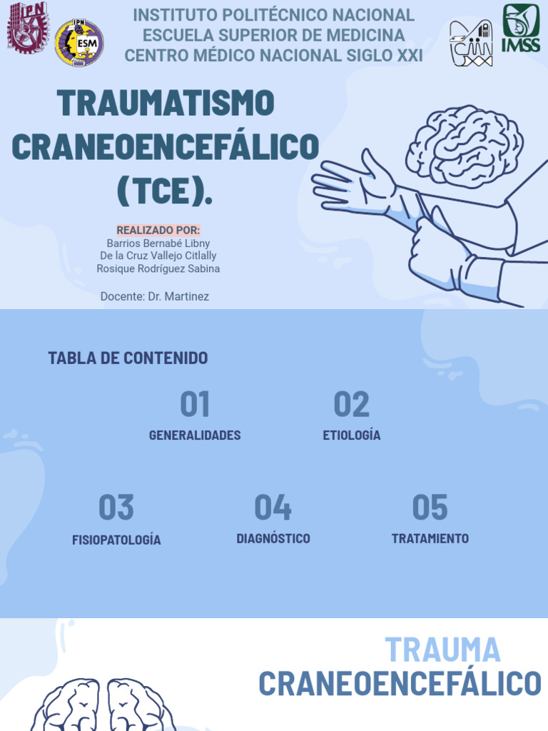 04 Tce | PDF | Lesión cerebral traumática | Causas de la muerte