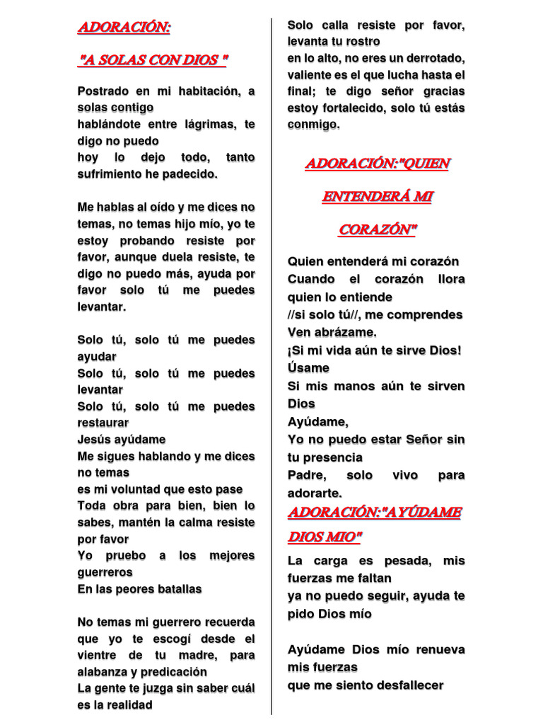 Alabanza y Oración en Tiempos Difíciles | PDF | Cristo (título) | Amor