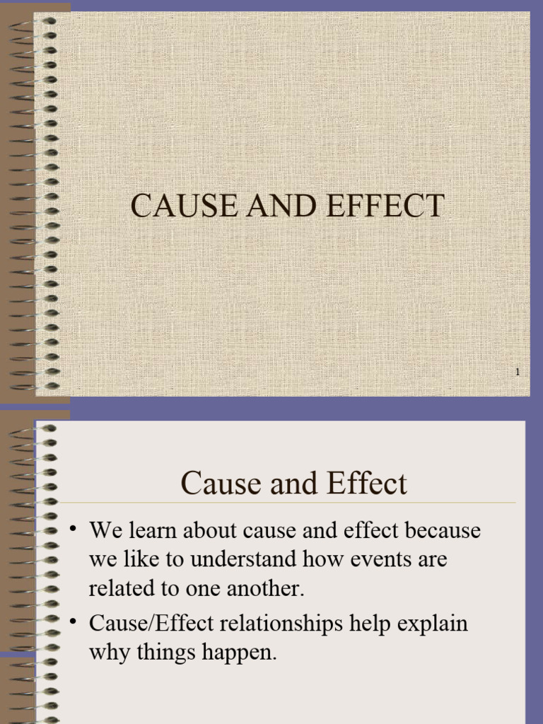 Understanding Cause and Effect Relationships | PDF | Causality