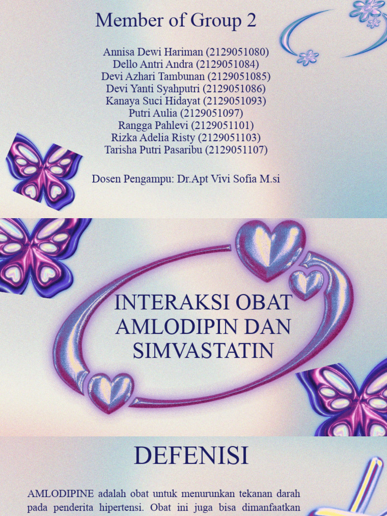 Interaksi Amlodipin dan Simvastatin | PDF