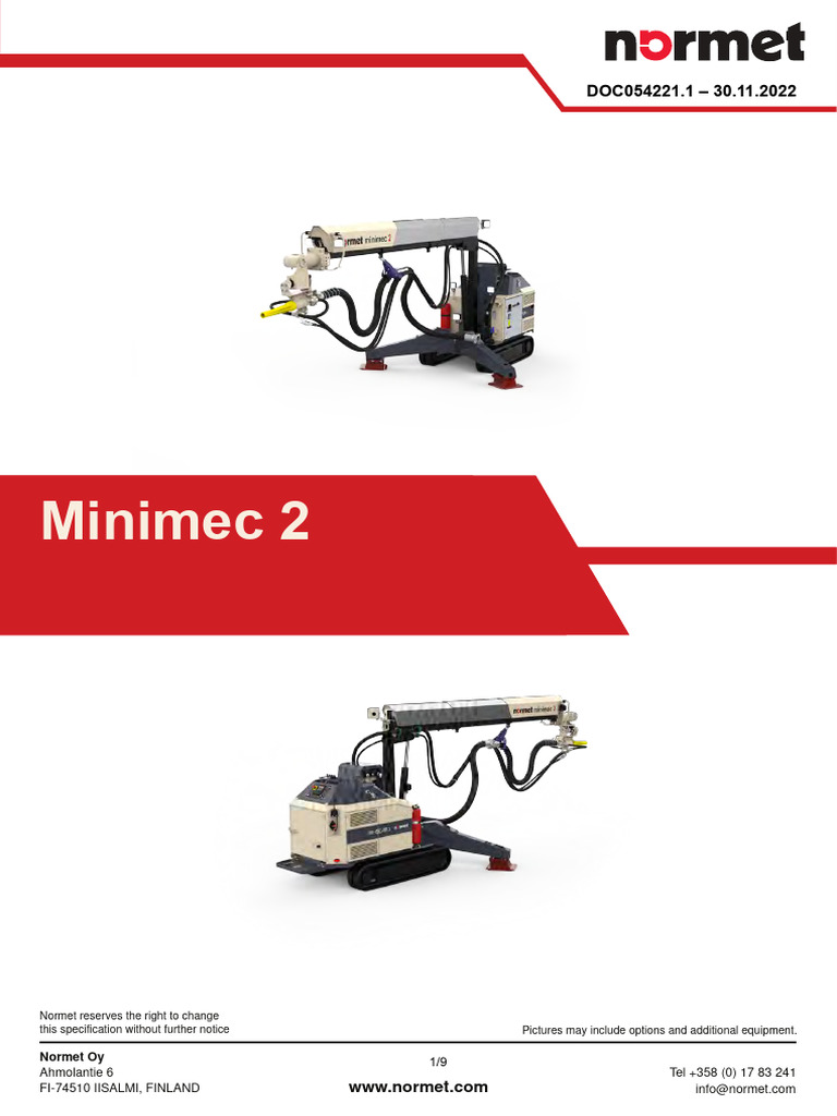 Minimec 2 Spray Manipulator Overview | PDF | Engines | Radio
