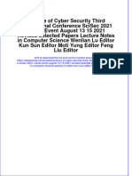Download ebook Science Of Cyber Security Third International Conference Scisec 2021 Virtual Event August 13 15 2021 Revised Selected Papers Lecture Notes In Computer Science Wenlian Lu Editor Kun Sun Editor Moti Yun online pdf all chapter docx epub 