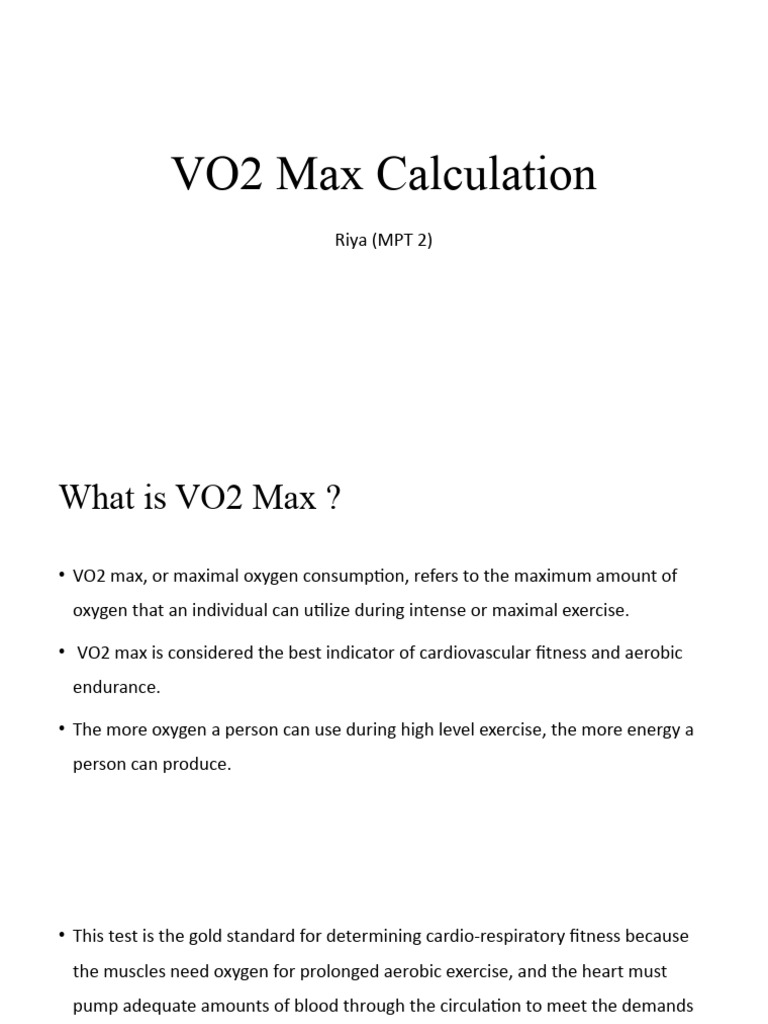 Vo2 Max Pdf Medical Specialties Physical Fitness