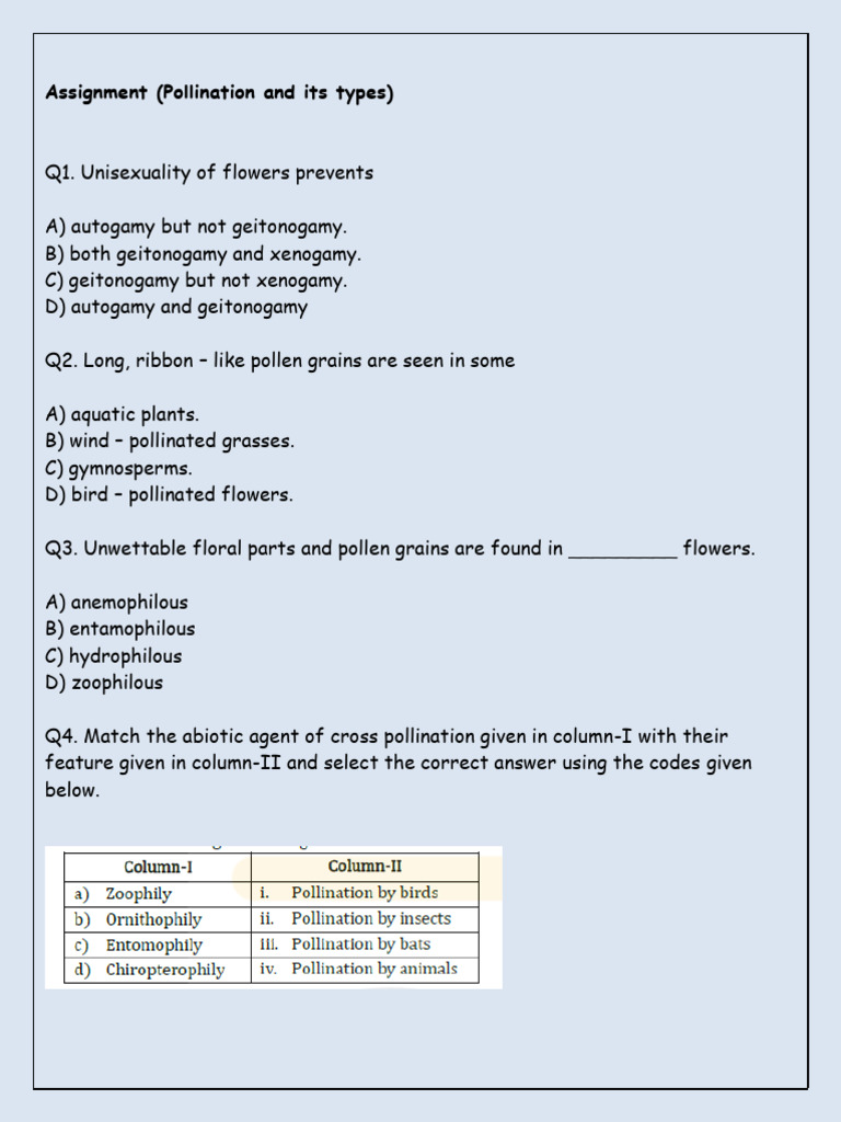 Understanding Pollination Types | PDF | Flowers | Pollination
