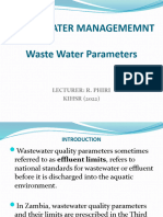Waste Water Parameters