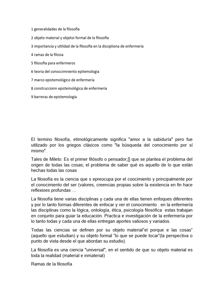 1 Generalidades de La Filosofía | PDF | Conocimiento | Teoría