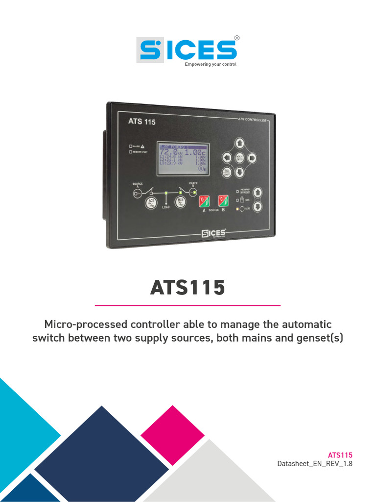 ATS115 Datasheet EN REV-1.8-1 | PDF | Switch | Input/Output