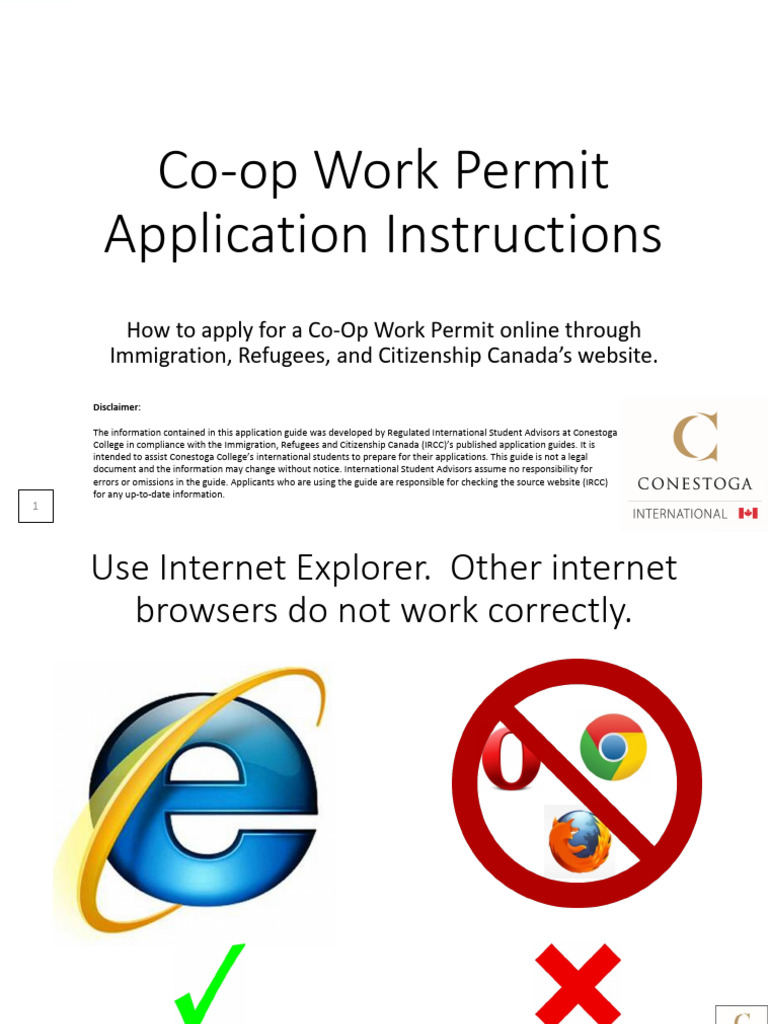 Co-op Work Permit Application Guide | PDF | Password | Travel Visa