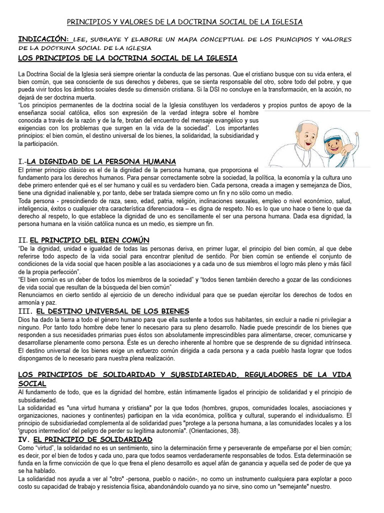 Principios de la Doctrina Social Católica | PDF | Justicia | Crimen y ...