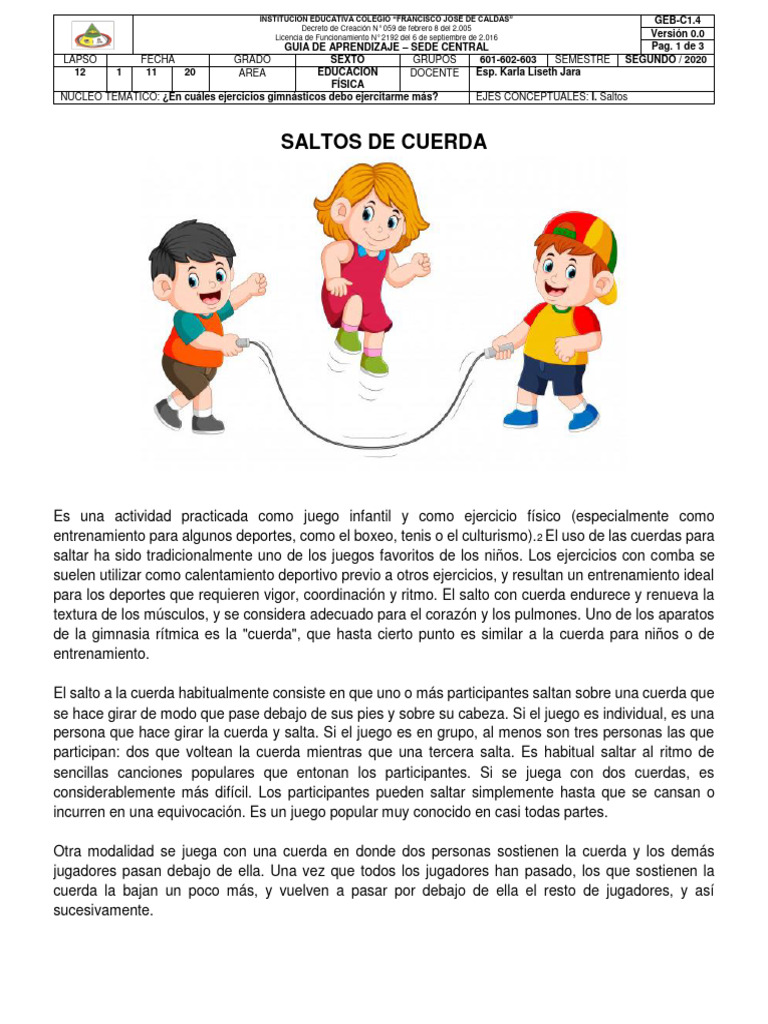 Saltos de Cuerda | PDF