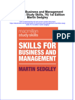 Skills For Business and Management Macmillan Study Skills 76 1St Edition Martin Sedgley Online Ebook Texxtbook Full Chapter PDF