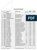 Shrooq Pharma Vaccant Product List