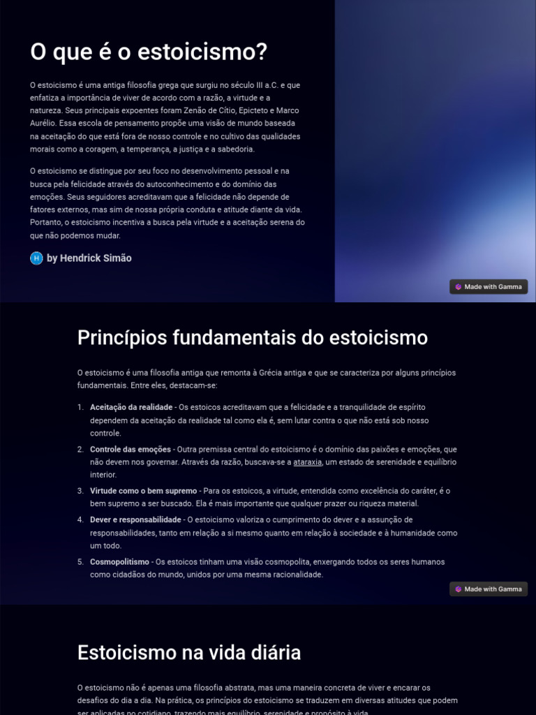 Princípios do Estoicismo e sua Prática | PDF | Estoicismo | Felicidade
