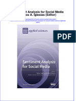 Ebook Sentiment Analysis For Social Media Carlos A Iglesias Editor Online PDF All Chapter