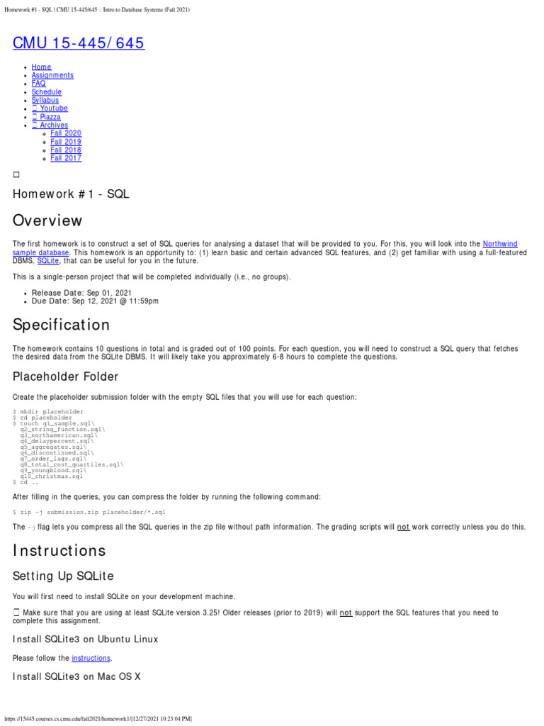 Homework #1 - SQL After - 02 | PDF | Table (Database) | Information ...