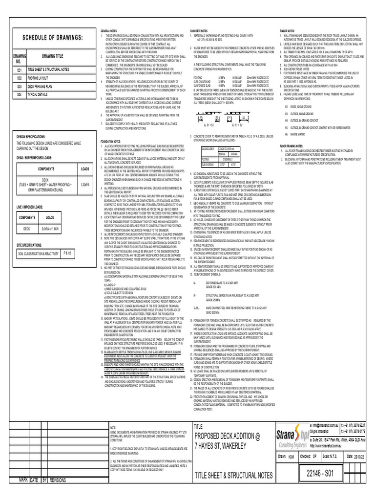Schedule of Drawings:: Drawing Drawing Title NO | PDF | Concrete | Truss