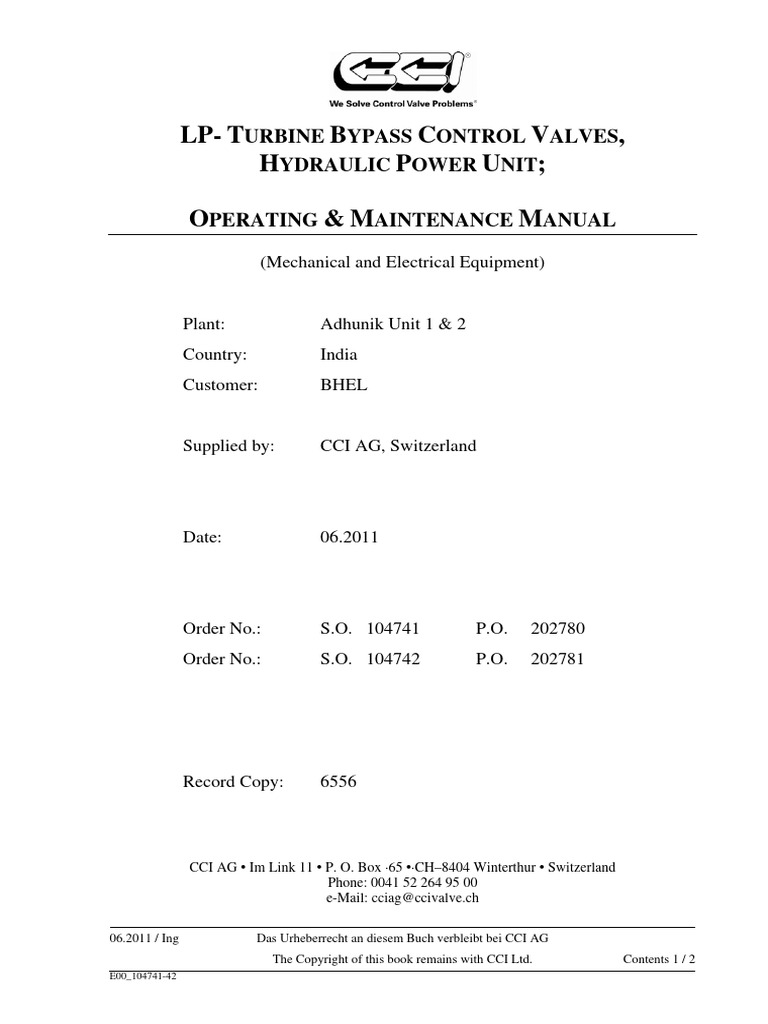 LPBP O&M Manual | PDF | Valve | Pipe (Fluid Conveyance)
