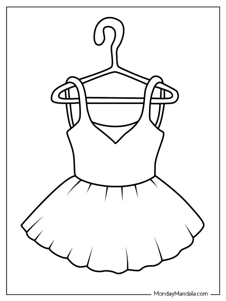 Ballet Dress Coloring Page